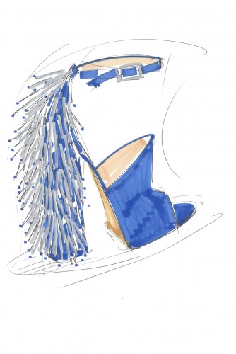 A sketch from Katy Perry’s new footwear collection.